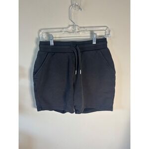 Farah Black Organic Cotton Sweat Shorts Womens Small Drawstring Loungewear